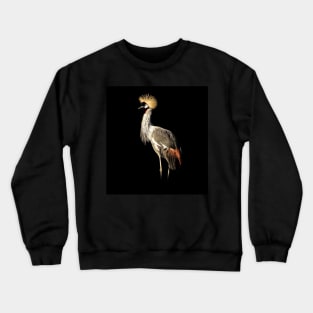 Grey crowned crane Crewneck Sweatshirt